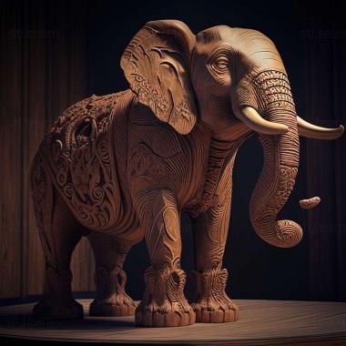 3D model Elephas maximus indicus (STL)